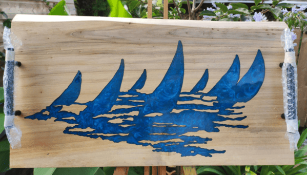 Image principale de Plateau apéritif bois et résine