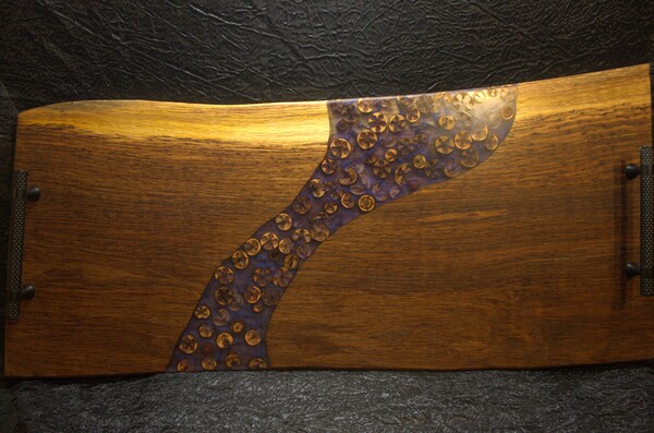 Deuxième image pour Plateau apéritif bois et résine