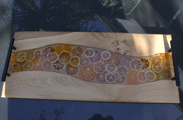 Image principale de Plateau apéritif bois et résine