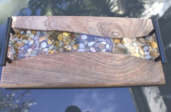 Image principale de Plateau apéritif bois et résine