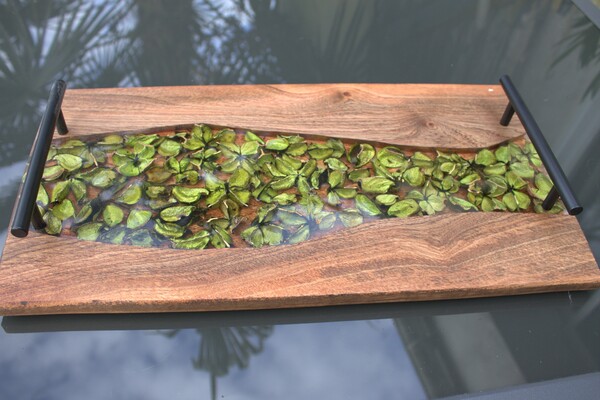 Image principale de Plateau apéritif bois et résine