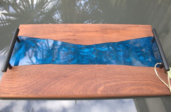 Image principale de Plateau apéritif bois et résine