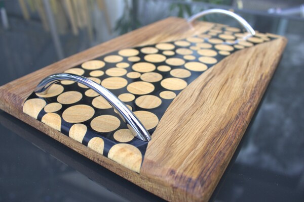 Deuxième image pour Plateau apéritif bois et résine