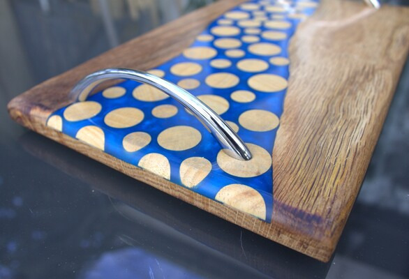 Deuxième image pour Plateau apéritif bois et résine