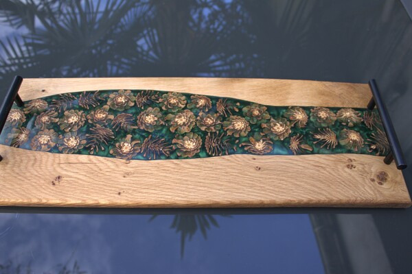 Image principale de Plateau apéritif bois et résine